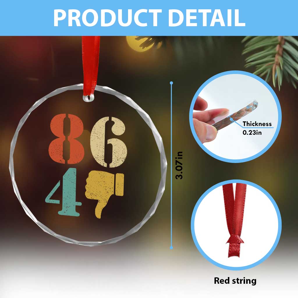 Retro 8647 Crystal Glass Ornament Classic Retro Vintage 80s Style TS10 Print Your Wear