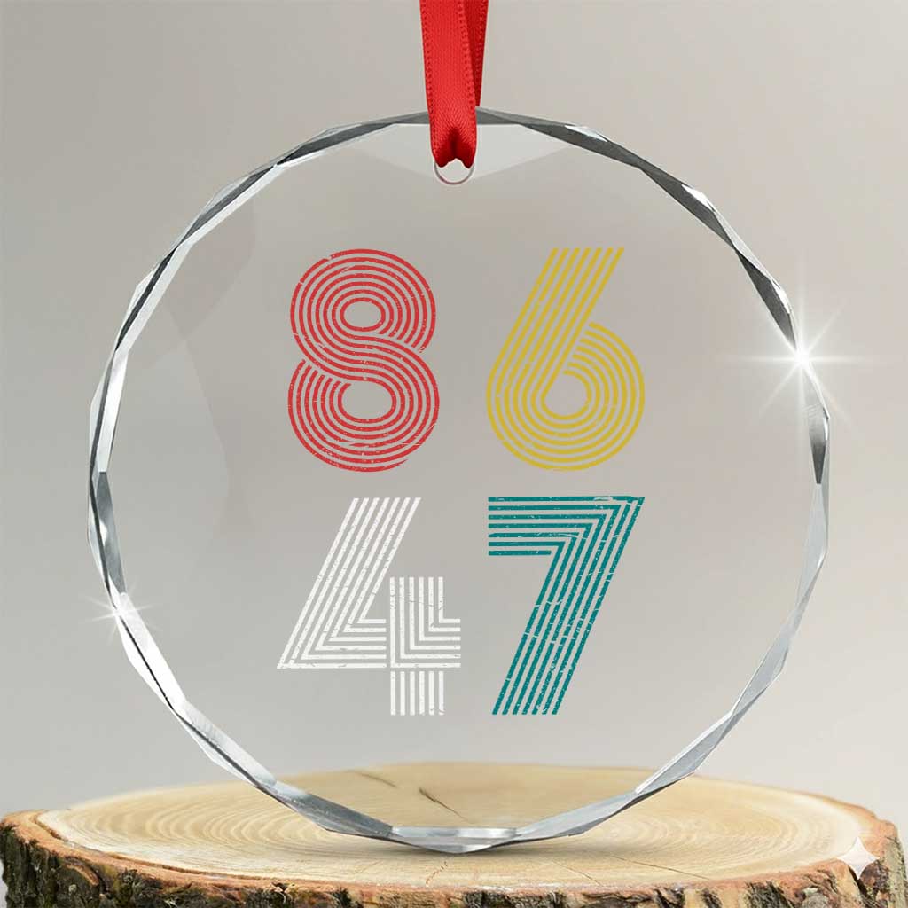 Retro 8647 Crystal Glass Ornament Classic Retro Vintage 80s Subtle FDT TS10 Transparent Glass 3'' Circle Print Your Wear