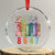 Retro 8647 Crystal Glass Ornament Equal Rights Book Flower Feminist Women Rights TS10 Transparent Glass 3'' Circle Print Your Wear