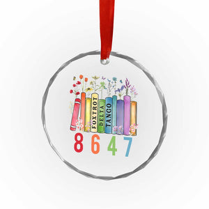 Retro 8647 Crystal Glass Ornament Foxtrots Delta Tangos Book Flower TS10 Print Your Wear