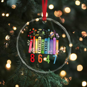 Retro 8647 Crystal Glass Ornament Foxtrots Delta Tangos Book Flower TS10 Print Your Wear