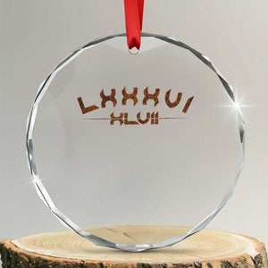 Retro 8647 Crystal Glass Ornament Roman Numerals LXXXVI XLVII 86 47 TS10 Transparent Glass 3'' Circle Print Your Wear