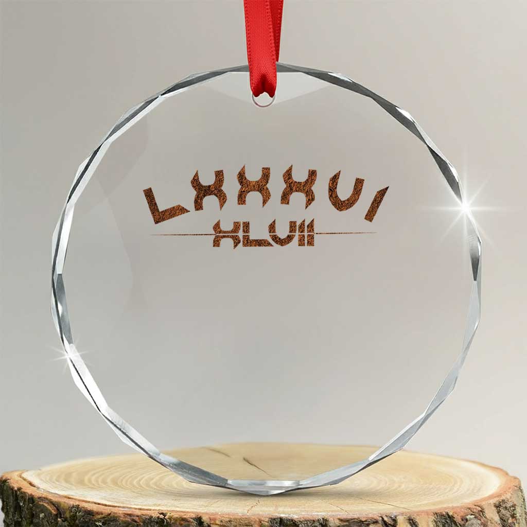 Retro 8647 Crystal Glass Ornament Roman Numerals LXXXVI XLVII 86 47 TS10 Transparent Glass 3'' Circle Print Your Wear