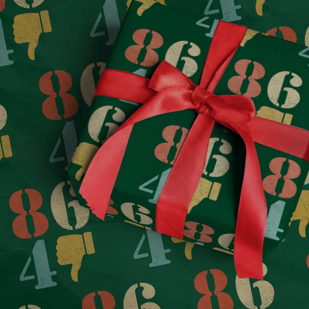 Retro 8647 Wrapping Paper Roll Classic Retro Vintage 80s Style TS10 Green Print Your Wear