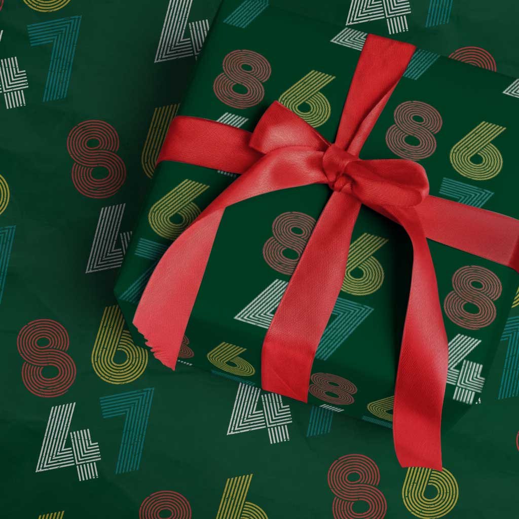 Retro 8647 Wrapping Paper Roll Classic Retro Vintage 80s Subtle FDT TS10 Green Print Your Wear
