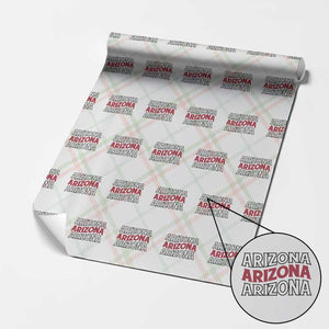 Retro Arizona Lover Wrapping Paper Roll Groovy Typography Vintage 70s State TS12 Christmas Plaid Print Your Wear