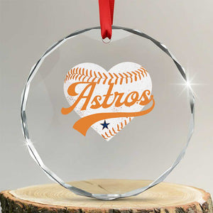 Retro Astro Script Name Crystal Glass Ornament Baseball Heart Vintage Sports Fans TS10 Transparent Glass 3'' Circle Print Your Wear