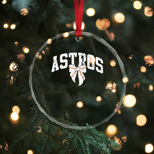 Retro Astro Varsity Name Crystal Glass Ornament Baseball Coquette Bow TS10 Print Your Wear