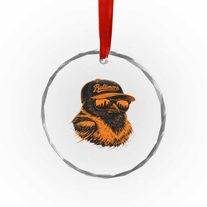 Retro Baltimore Crystal Glass Ornament City Pride Oriole With Sunglasses TS10 Print Your Wear