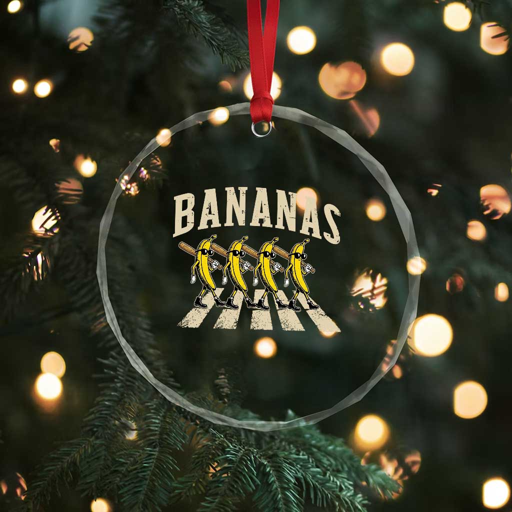 Retro Bananas Parody Crystal Glass Ornament Funny Baseball Player Gift TS12 Print Your Wear