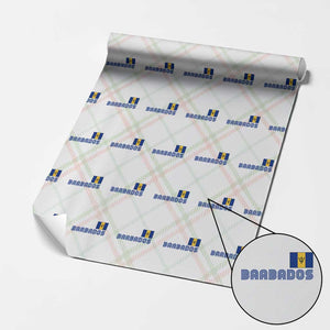 Retro Barbados Wrapping Paper Roll Vintage Barbadian Souvenir Caribbean Island Pride Heritage Gift TS10 Christmas Plaid Print Your Wear