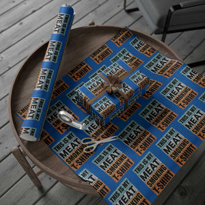 Retro BBQ Smoker This is My Meat Smoking Wrapping Paper Roll TS10 Blue Print Your Wear