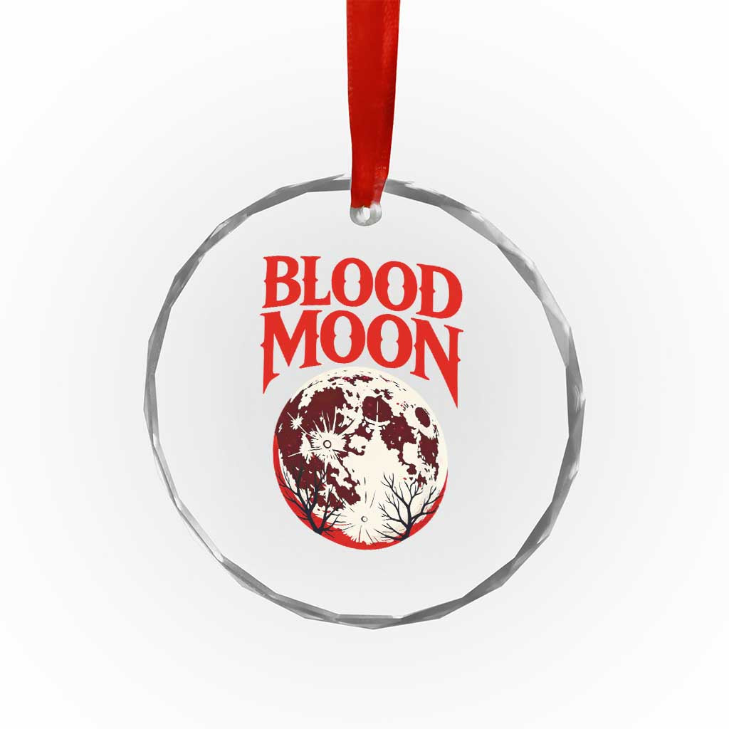 Retro Blood Moon Graphic Crystal Glass Ornament Mystic Celestial Gothic Astronomy Art TS02 Print Your Wear