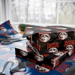 Retro Blood Moon Graphic Wrapping Paper Roll Mystic Celestial Gothic Astronomy Art TS02 Black Print Your Wear
