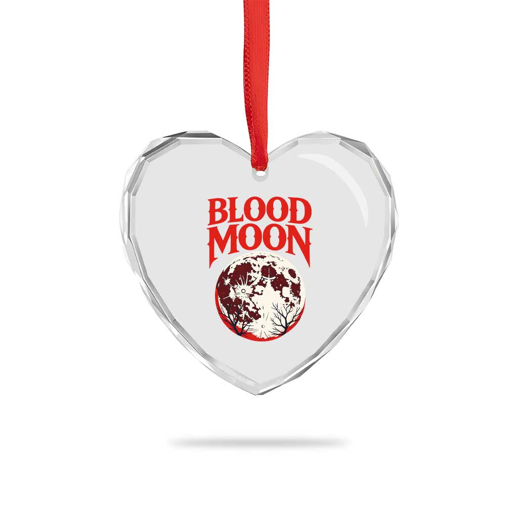 Retro Blood Moon Graphic Heart Crystal Glass Ornament Mystic Celestial Gothic Astronomy Art TS02 Print Your Wear