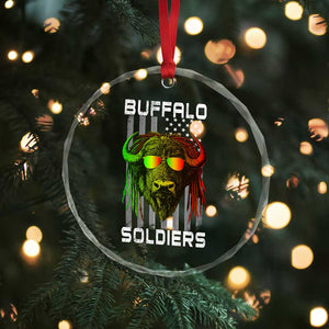 Retro Buffalo Soldiers Crystal Glass Ornament 9th and 10th Cavalry African American Heros USA Flag TS10 Print Your Wear