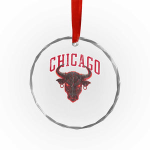Retro Chicago Crystal Glass Ornament Bulls Mascot Team Spirit Vintage Basketball Fan TS10 Print Your Wear