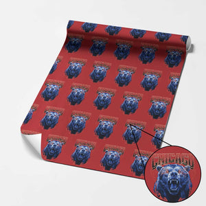 Retro Chicago Wrapping Paper Roll Vintage Cub Bootleg Graphic Baseball Fans TS10 Red Print Your Wear
