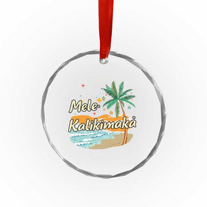 Retro Christmas In July Summer Beach Hawaii Crystal Glass Ornament Mele Kalikimaka TS10 Print Your Wear