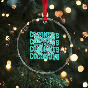 Retro Coconuts Coquette Bow Crystal Glass Ornament Summer Beach Coconut Fruit Humor TS10 Print Your Wear