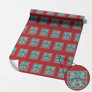 Retro Coconuts Coquette Bow Wrapping Paper Roll Summer Beach Coconut Fruit Humor TS10 Red Print Your Wear