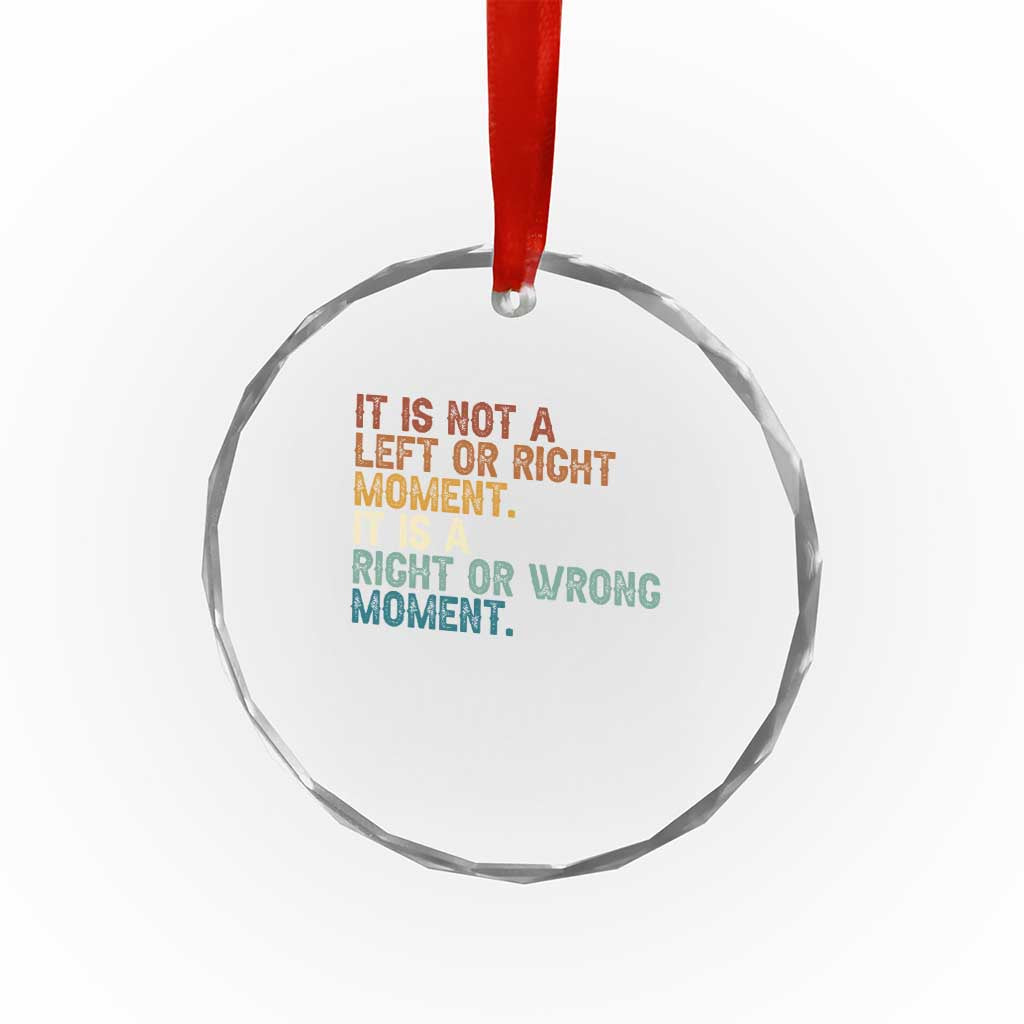 Retro Cory Booker Quotes Crystal Glass Ornament This is a Right or Wrong Moment Subtle FDT TS10 Print Your Wear