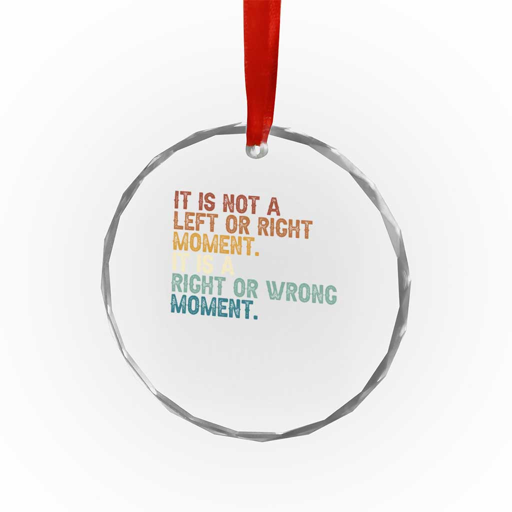 Retro Cory Booker Quotes Crystal Glass Ornament This is a Right or Wrong Moment Subtle FDT TS10 Print Your Wear