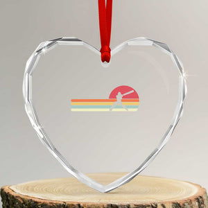Retro Cricket Player Heart Crystal Glass Ornament Retro Vintage Sport Batsman Cricket Gifts TS10 Transparent Glass 3'' Heart Print Your Wear
