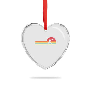 Retro Cricket Player Heart Crystal Glass Ornament Retro Vintage Sport Batsman Cricket Gifts TS10 Print Your Wear