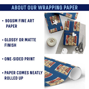 Retro Cupid Says Six Seven Wrapping Paper Roll 67 Valentines Day TS12 Print Your Wear