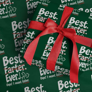 Retro Dad Worlds Best Farter I Mean Father Wrapping Paper Roll Funny Gag Gift Birthday Husband Dad Fathers Day