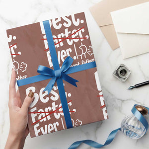 Retro Dad Worlds Best Farter I Mean Father Wrapping Paper Roll Funny Gag Gift Birthday Husband Dad Fathers Day