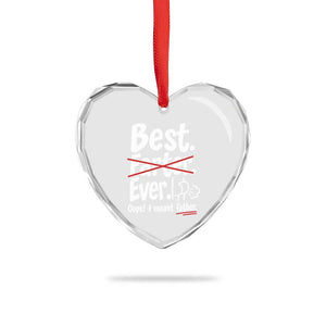 Retro Dad Worlds Best Farter I Mean Father Heart Crystal Glass Ornament Funny Gag Gift Birthday Husband Dad Fathers Day