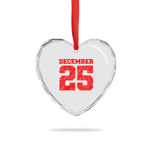 Retro December 25 Christmas Heart Crystal Glass Ornament Vintage Holiday TS10 Print Your Wear