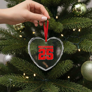 Retro December 25 Christmas Heart Crystal Glass Ornament Vintage Holiday TS10 Print Your Wear