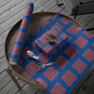 Retro December 25 Christmas Wrapping Paper Roll Vintage Holiday TS10 Blue Print Your Wear