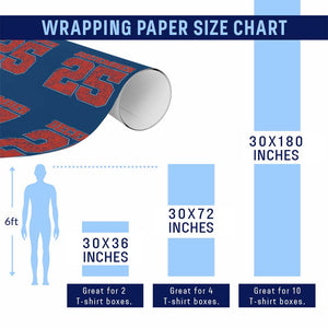 Retro December 25 Christmas Wrapping Paper Roll Vintage Holiday TS10 Print Your Wear