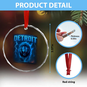Retro Detroit Football Crystal Glass Ornament Love Lions Bootleg Vintage Rap Tee TS10 Print Your Wear