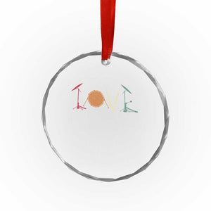 Retro Drummer Crystal Glass Ornament Drum Love Drums Drumline TS10 Print Your Wear