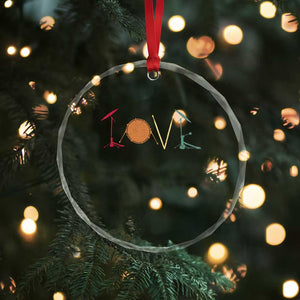 Retro Drummer Crystal Glass Ornament Drum Love Drums Drumline TS10 Print Your Wear