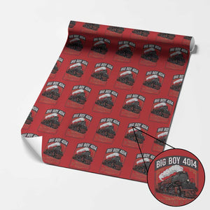 Retro Emblem Classic Steam Train Wrapping Paper Roll Locomotive Heritage Pride Legend of the Rails TS02 Red Print Your Wear