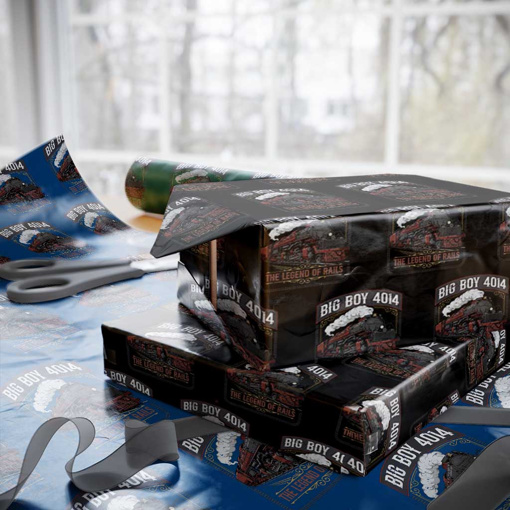Retro Emblem Classic Steam Train Wrapping Paper Roll Locomotive Heritage Pride Legend of the Rails TS02 Black Print Your Wear