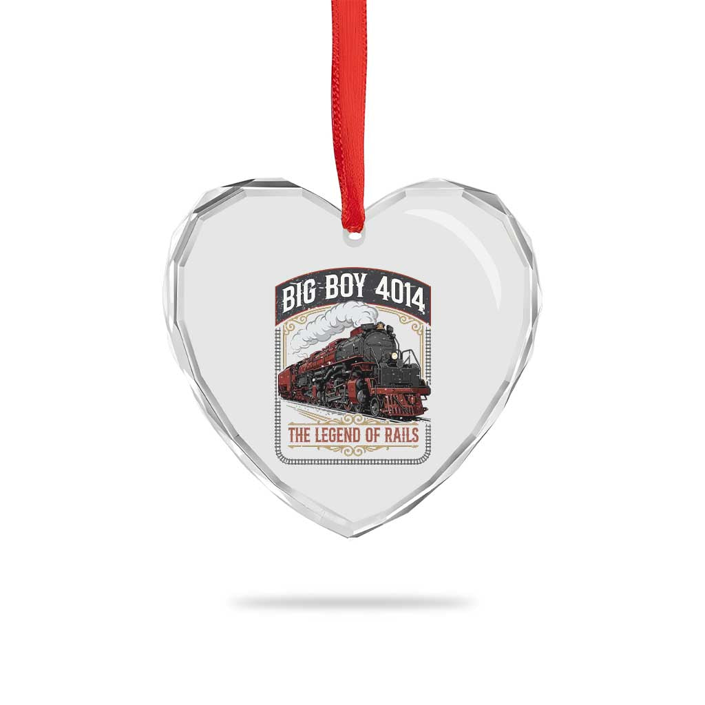 Retro Emblem Classic Steam Train Heart Crystal Glass Ornament Locomotive Heritage Pride Legend of the Rails TS02 Print Your Wear