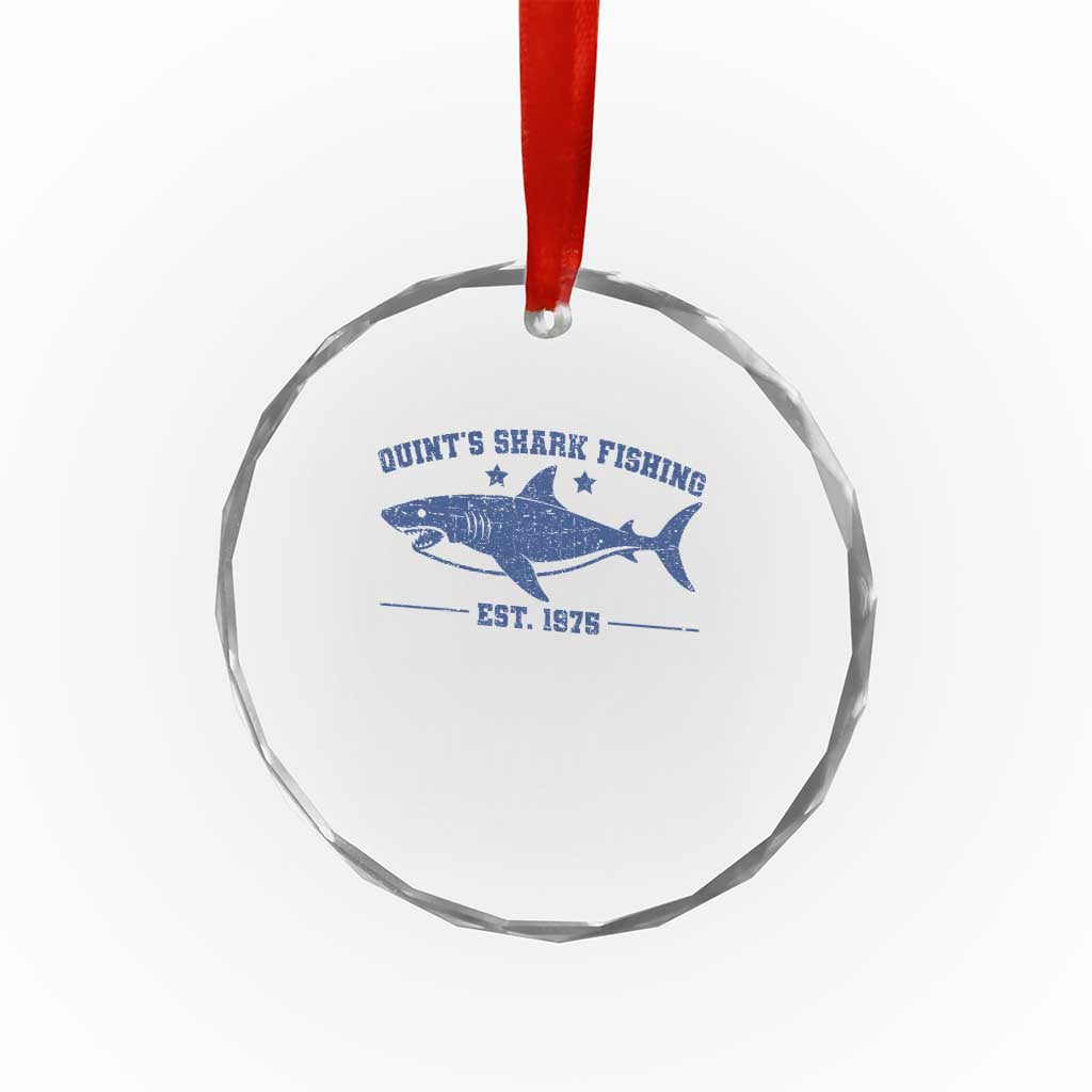 Retro Fisher Birthday Crystal Glass Ornament Vintage Quints Shark Fishing 1975 TS10 Print Your Wear