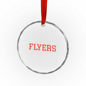 Retro Flyers Name Script Style Crystal Glass Ornament Vintage Distressed Graphic Sports Fan Pride TS02 Print Your Wear
