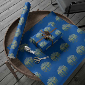Retro Forest Trees Outdoors Nature Wrapping Paper Roll Vintage Wildlife TS10 Blue Print Your Wear