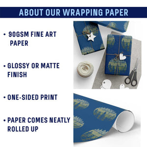 Retro Forest Trees Outdoors Nature Wrapping Paper Roll Vintage Wildlife TS10 Print Your Wear