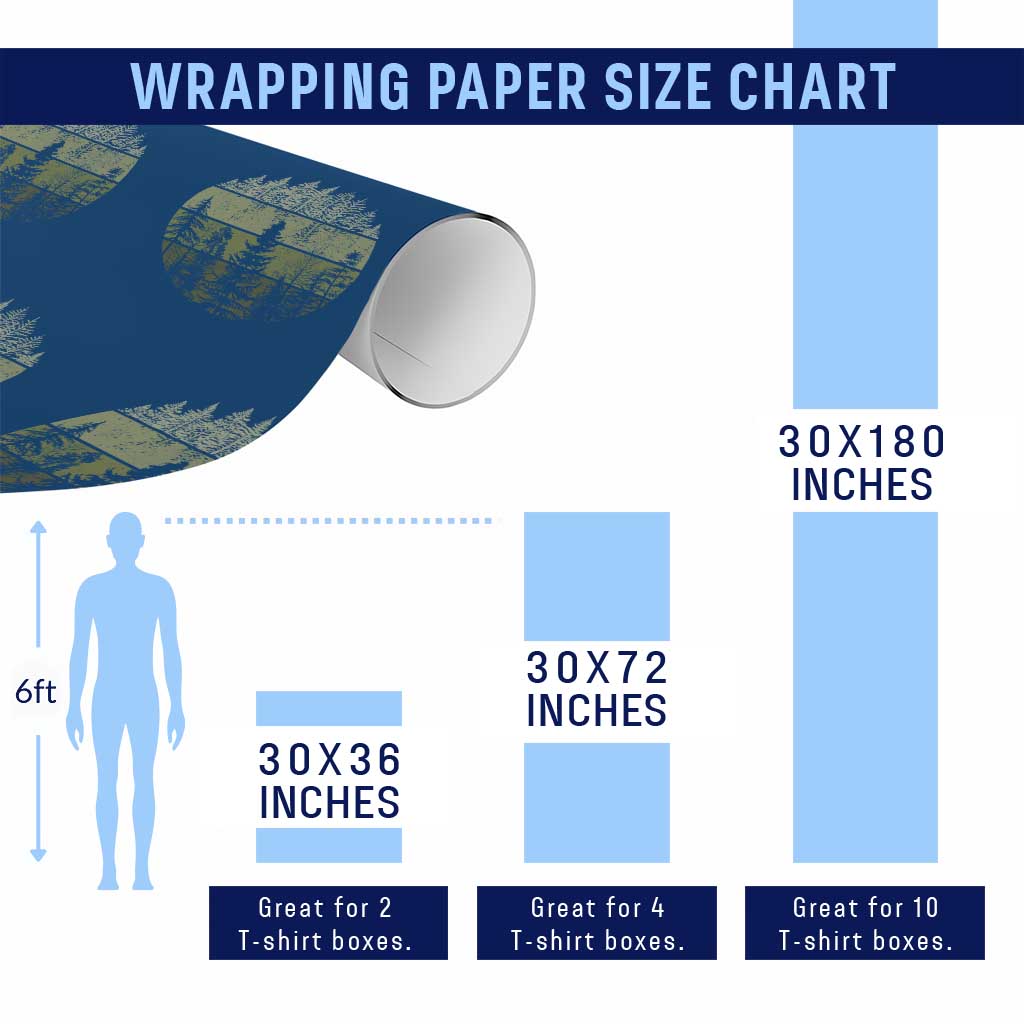 Retro Forest Trees Outdoors Nature Wrapping Paper Roll Vintage Wildlife TS10 Print Your Wear