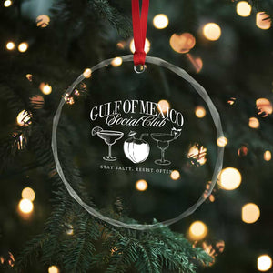 Retro Gulf of Mexico Social Club Crystal Glass Ornament Progressive Liberal TS02 Print Your Wear
