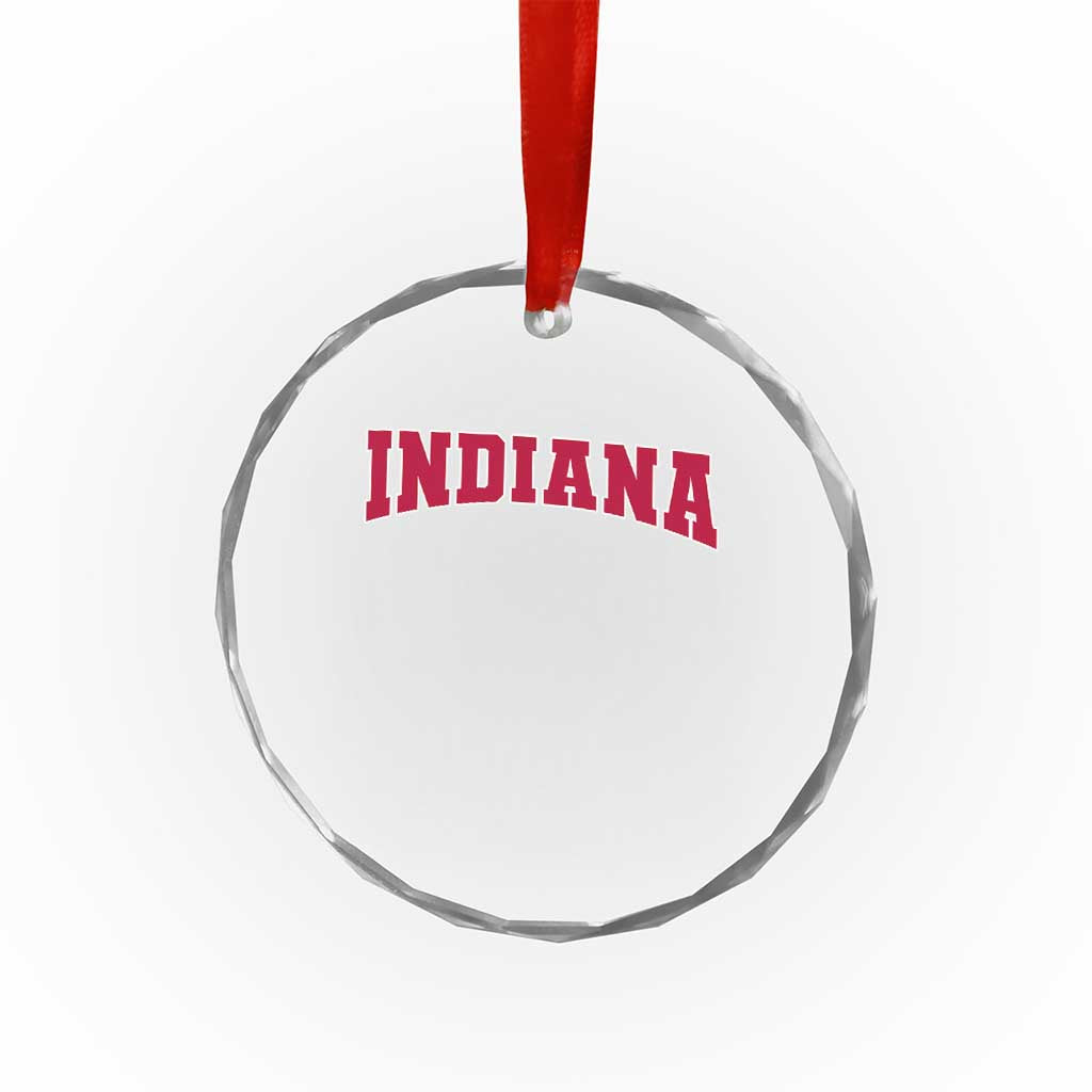 Retro Indiana Crystal Glass Ornament Vintage Athletic Sports Style 80s 90s Red Design TS10 Print Your Wear